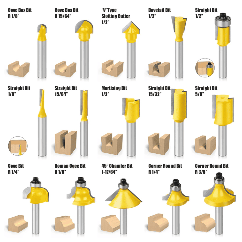 Lock Miter Router Bit Set