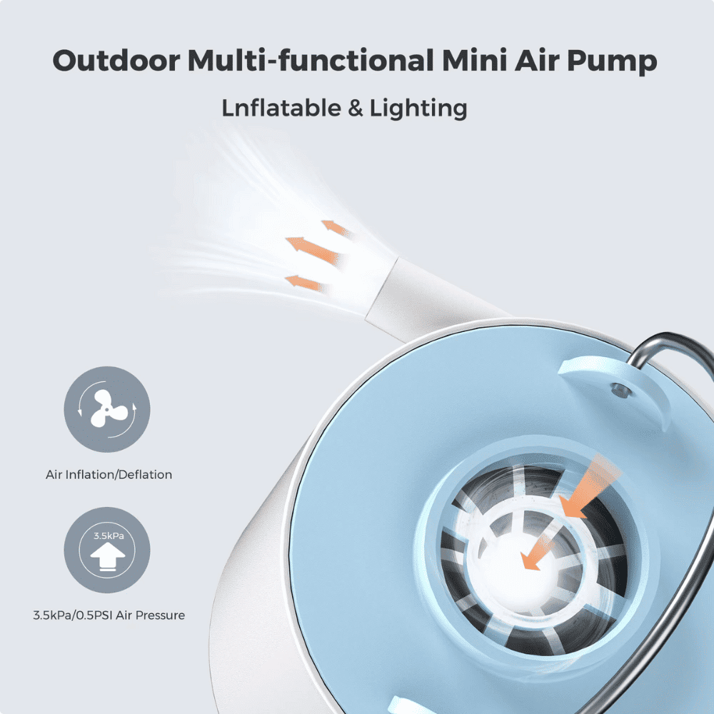 4 in 1 Portable Rechargeable Air Pump