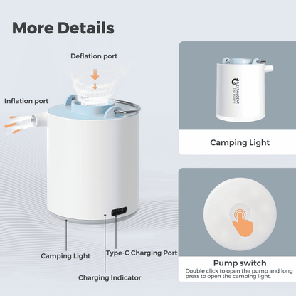 4 in 1 Portable Rechargeable Air Pump