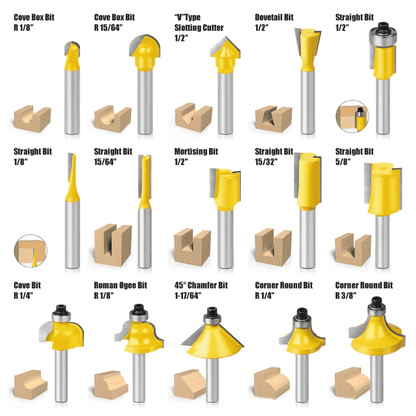 Lock Miter Router Bit Set