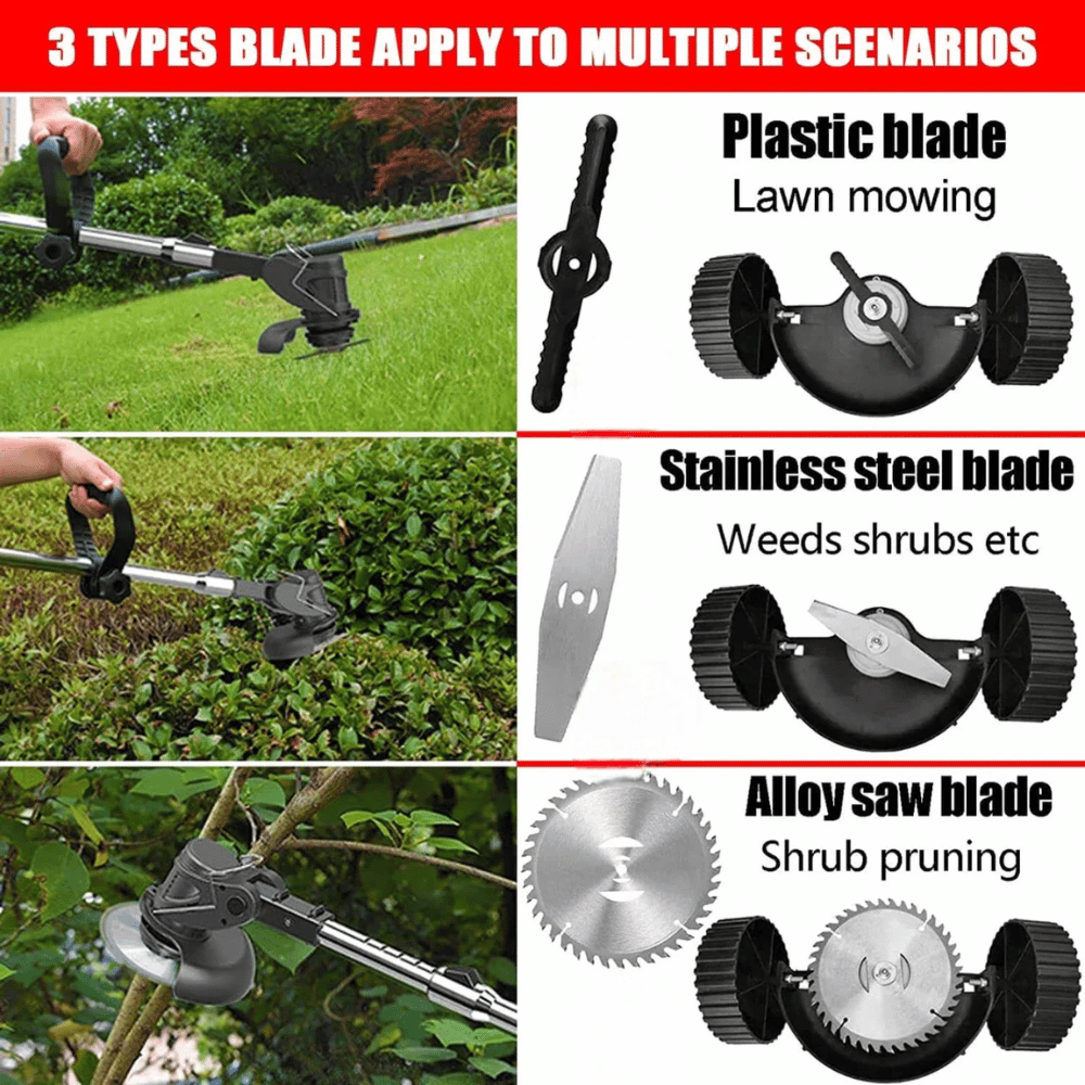 3-in-1 Cordless Grass Trimmer